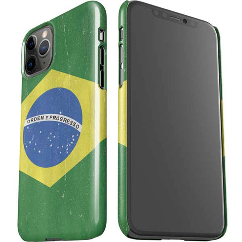 Brazil Flag Distressed iPhone 11 Pro Lite Case